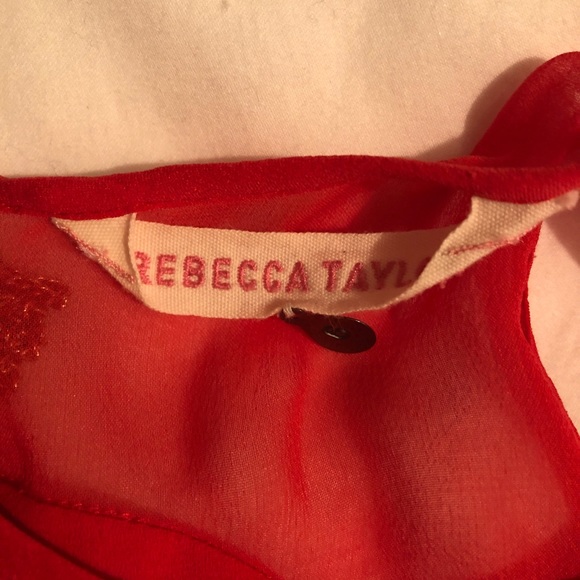 Rebecca Taylor red dress in size 6 - Picture 3 of 7